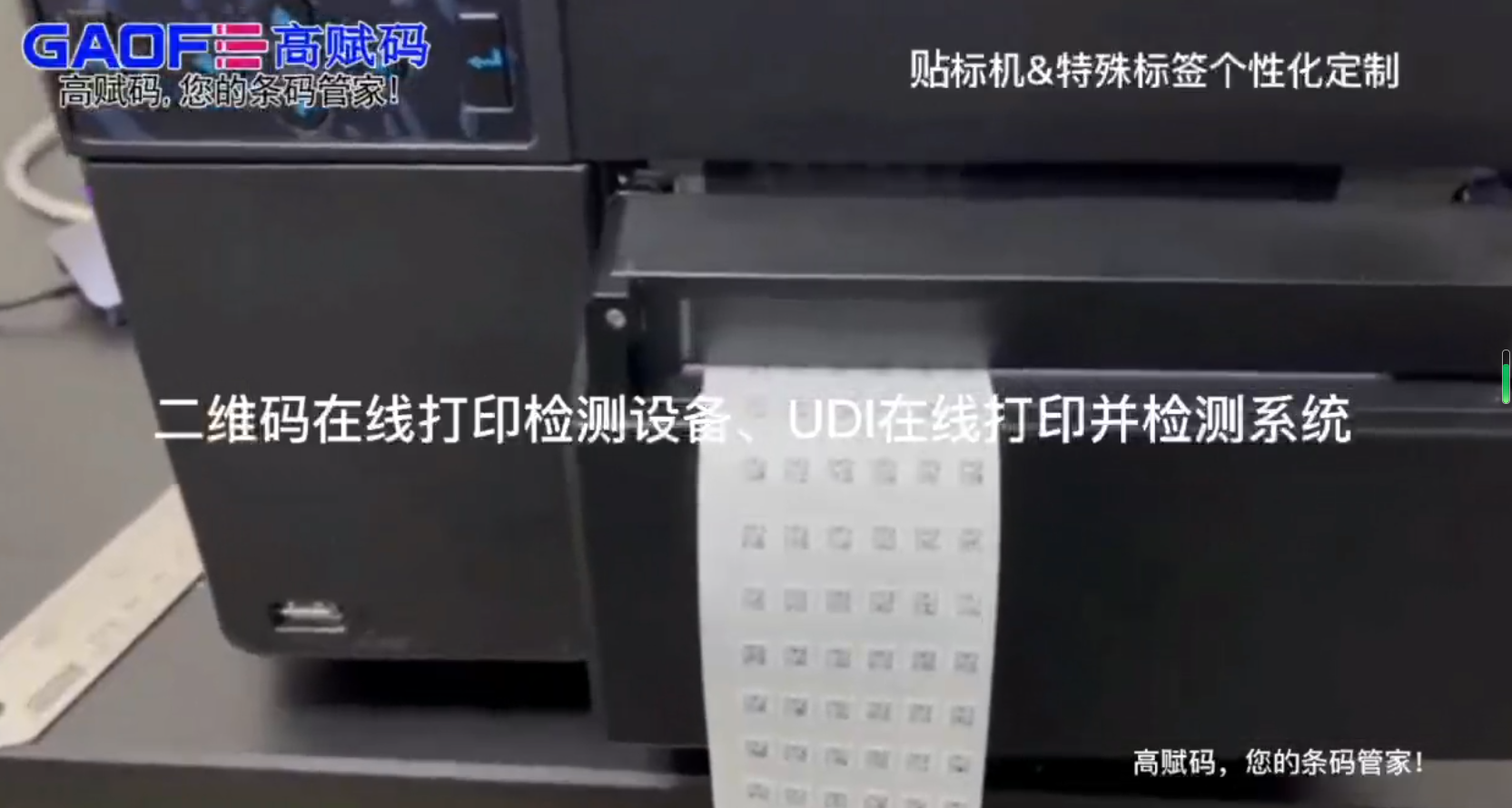 高賦碼二維碼在線打印檢測設備、UDI在線打印并檢測系統(tǒng)